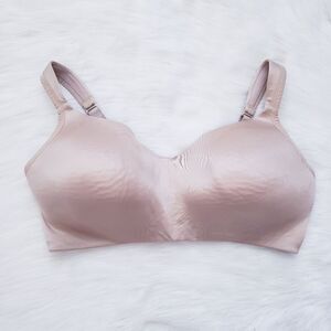 Cacique Tan Satin No Wire Full Coverage Bra 42DD